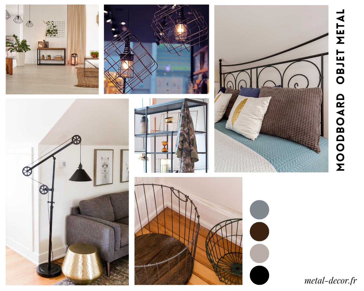 moodboard objet metal