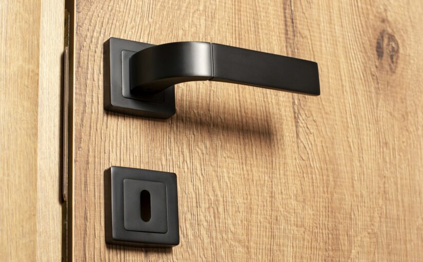 Black door handle